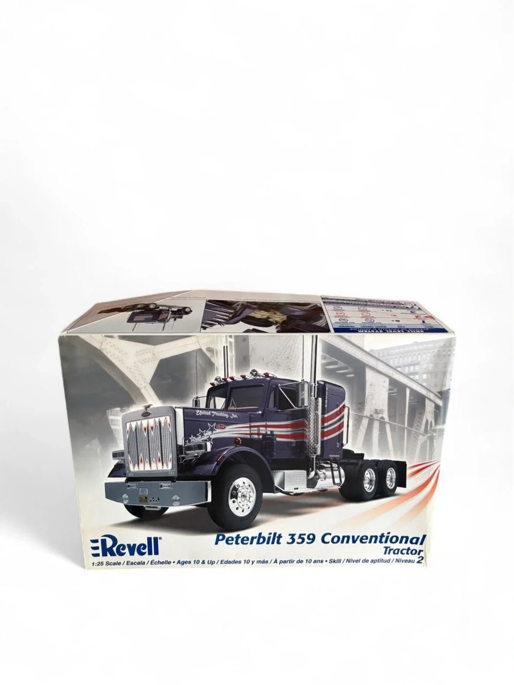 Revell Peterbilt 359 Conventional Tractor Model Kit - Blue & Silver